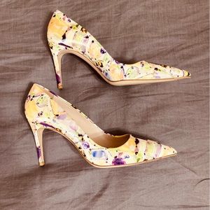 Miu Miu Multicolor Floral Heels